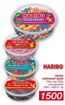 Haribo különböző fajták