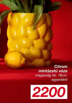 Kik Citrom mintázatú váza ajánlat