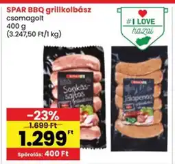Interspar SPAR BBQ grillkolbász ajánlat