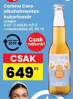 Interspar Corona Cero alkoholmentes kukoricasör ajánlat