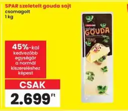 Interspar Spar szeletelt gouda sajt ajánlat