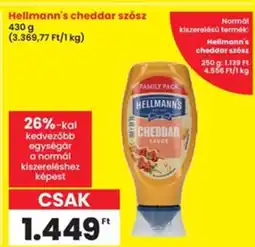 Interspar Hellmann's cheddar szósz ajánlat