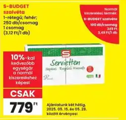 Interspar S-budget szalvéta ajánlat