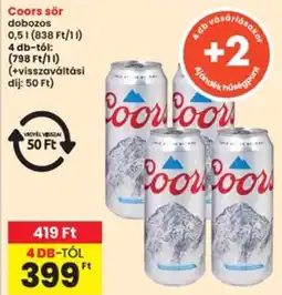 Interspar Coors sör ajánlat