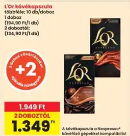 Interspar L'Or kávékapszula ajánlat
