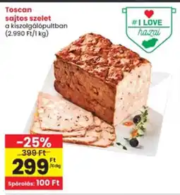 Interspar Toscan sajtos szelet ajánlat