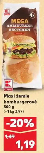 Kaufland SK CLASSIC Maxi žemle hamburgerové ajánlat
