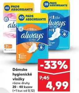 Kaufland SK Always Dámske hygienické vložky ajánlat