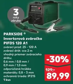 Kaufland SK PARKSIDE Invertorová zváračka PIFDS 120 A1 ajánlat