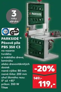 Kaufland SK PARKSIDE Pásová pila PBS 350 C3 ajánlat