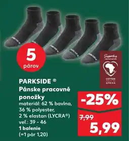 Kaufland SK PARKSIDE Pánske pracovné ponožky ajánlat