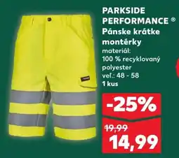 Kaufland SK PARKSIDE PERFORMANCE Pánske krátke montérky ajánlat