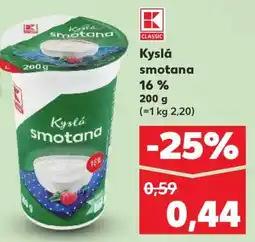 Kaufland SK CLASSIC Kyslá smotana 16% ajánlat