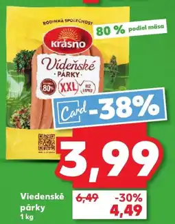 Kaufland SK Krásno Viedenské párky ajánlat