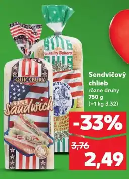 Kaufland SK QUICKBURY Sendvičový chlieb ajánlat