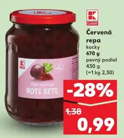 Kaufland SK CLASSIC Červená repa ajánlat