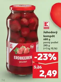 Kaufland SK CLASSIC Jahodový kompót ajánlat