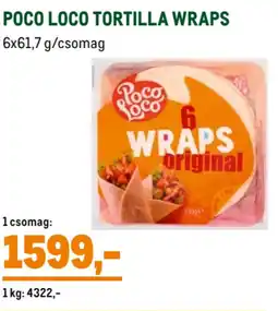 Poco Loco Tortilla wraps