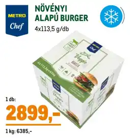Metro Metro Chef Növényi alapú burger ajánlat