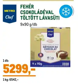 Metro Metro Chef Fehér csokoládéval töltött lávasüti ajánlat