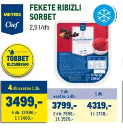 Metro Metro Chef Fekete Ribizli sorbet ajánlat