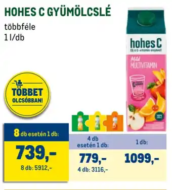 Metro Hohes C gyümölcslé ajánlat