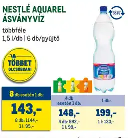 Metro Nestlé aquarel ásványvíz ajánlat