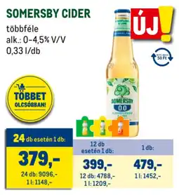 Metro Somersby cider ajánlat