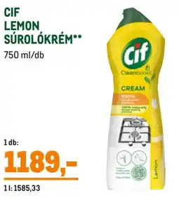 Metro Cif lemon súrolókrém ajánlat