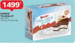 Auchan Kinder tejszelet ajánlat