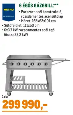 Metro Metro Professional 6 égős gázgrill ajánlat