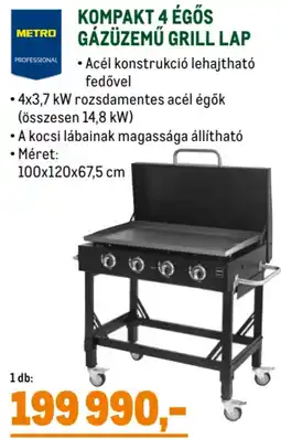 Metro Metro Professional Kompakt 4 égős metro gázüzemű grill lap ajánlat