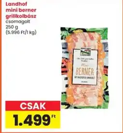Interspar Landhof mini berner grillkolbász ajánlat