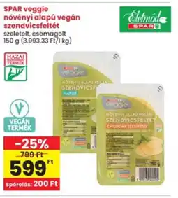 Interspar Spar veggie növényi alapú vegán szendvicsfeltét ajánlat