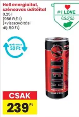 Interspar Hell energiaital, szénsavas üdítőital ajánlat