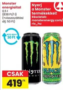Interspar Monster energiaital ajánlat