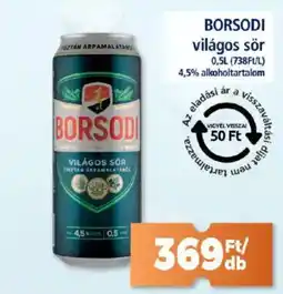 BORSODI világos sör