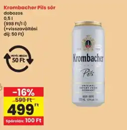 Interspar Krombacher Pils sör ajánlat