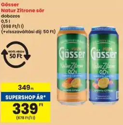 Interspar Gösser Natur Zitrone sör ajánlat