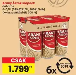 Interspar Arany Ászok sörpack ajánlat