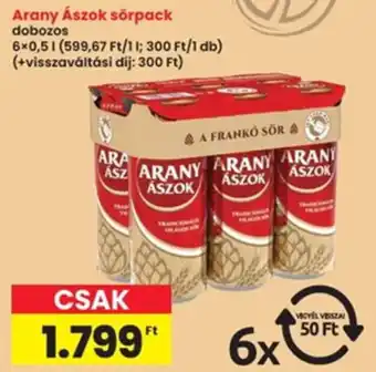 Interspar Arany Ászok sörpack ajánlat