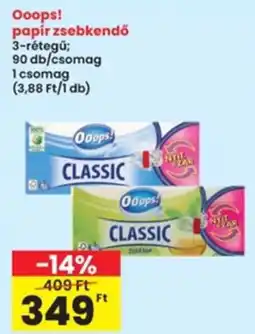 Interspar Ooops! papír zsebkendő ajánlat