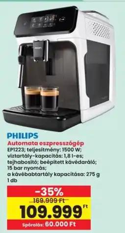Interspar Philips automata eszpresszógép ajánlat