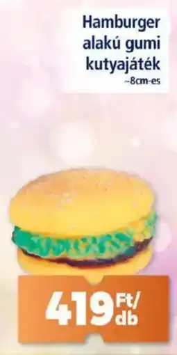 Hamburger alakú gumi kutyajáték