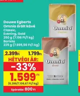 Interspar Douwe Egberts Omnia őrölt kávé ajánlat