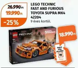 Müller Lego technic fast and furious toyota supra mk4 ajánlat