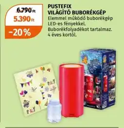 Pustefix világító buborékgép