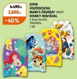 Müller John úszódeszka mancs őrjárat vagy disney mintával ajánlat