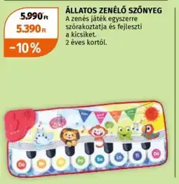 Állatos zenélő szőnyeg