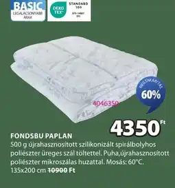 JYSK Fondsbu paplan ajánlat